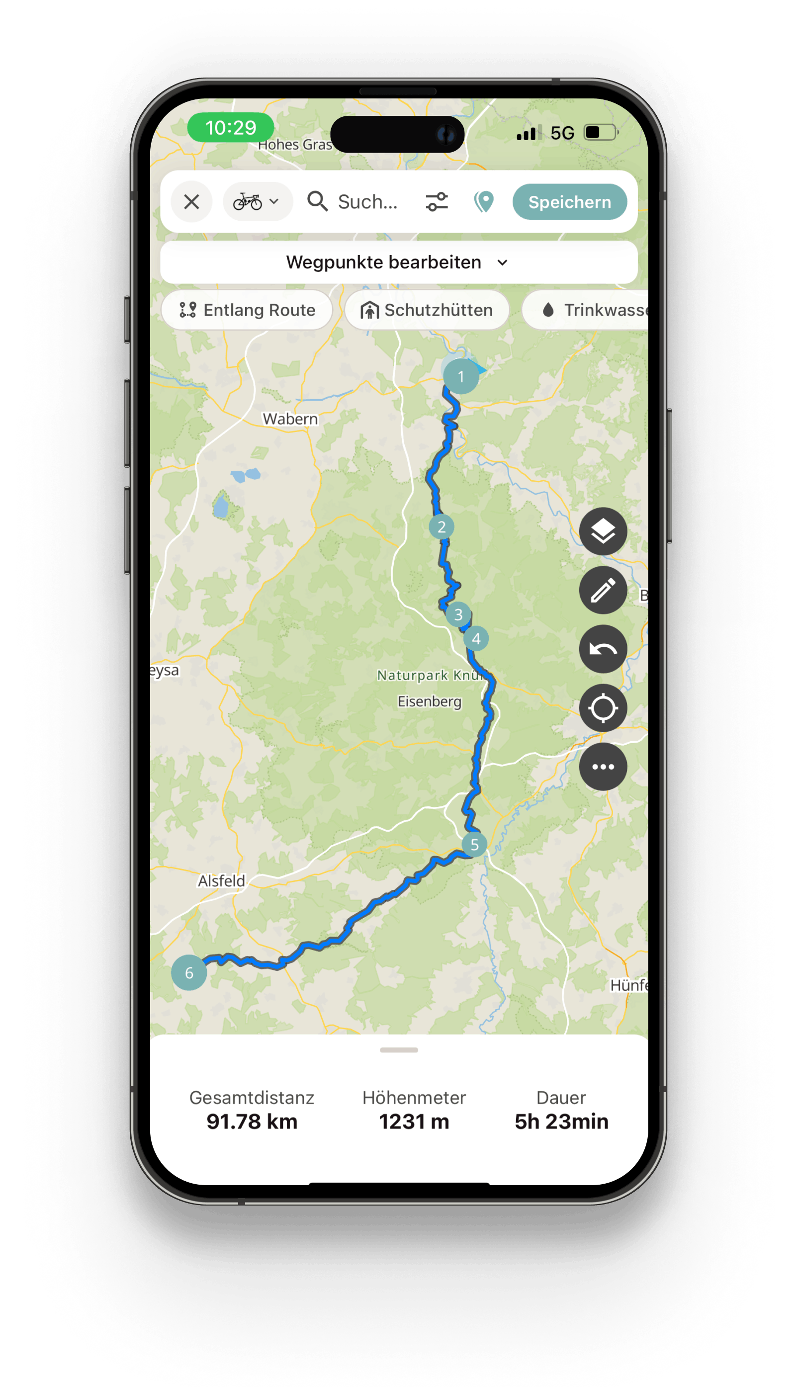 Shelto Route Planner Mockup